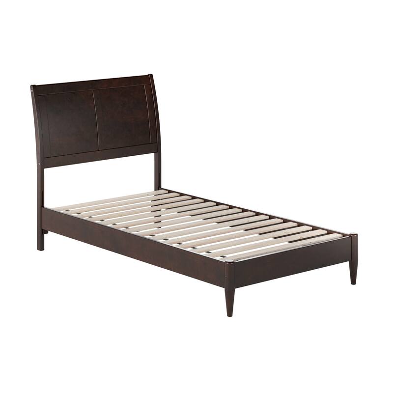 Valencia Solid Wood Low Profile Sleigh Platform Bed