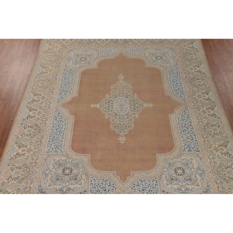 Kerman Persian Vintage Rug Hand-Knotted Wool Carpet - 9'9" x 12'9"