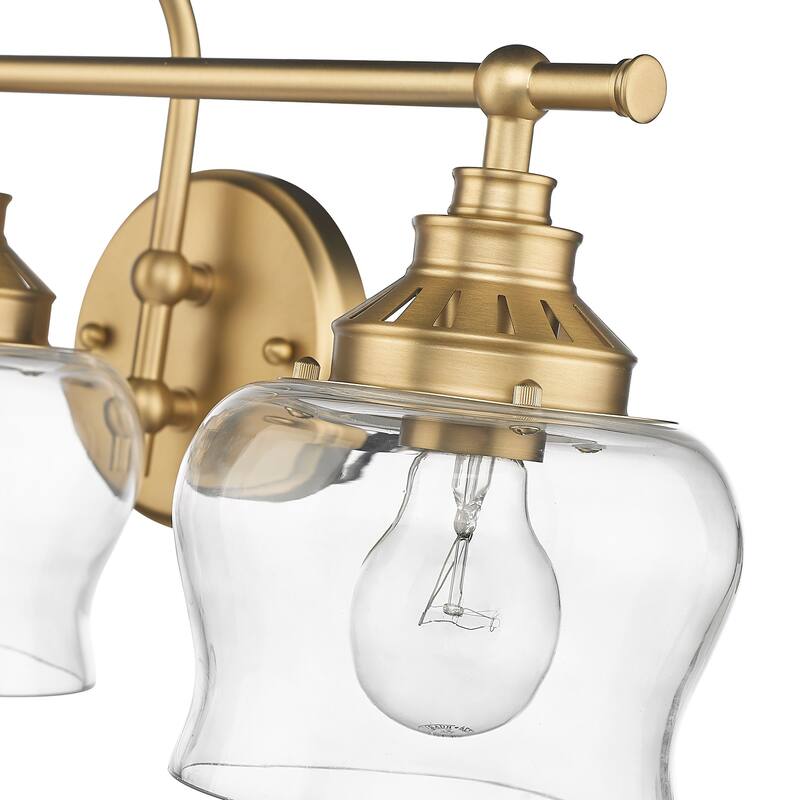 Golden Lighting 3610-BA3 CLR Daphne 3 Light 6" Wide Vanity Light