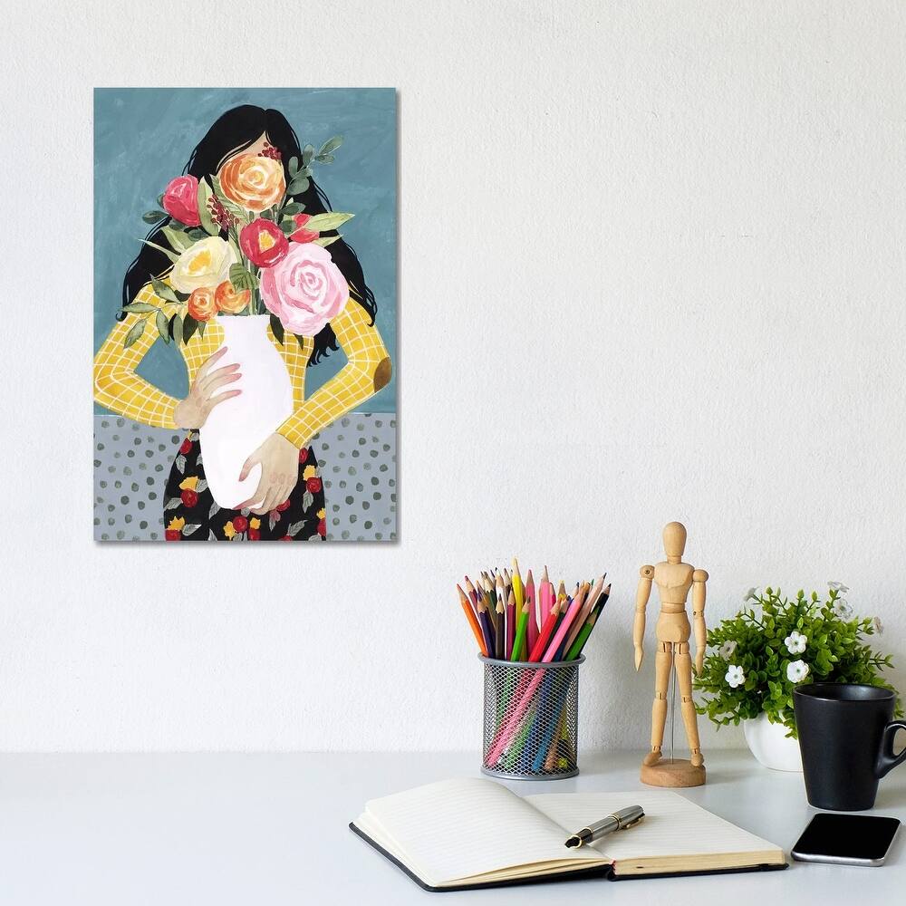 iCanvas "Flower Vase Girl II" by Grace Popp Canvas Print