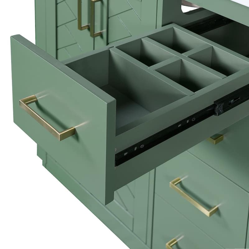 30'' Modern Wooden Bathroom Vanity with Ceramic Sink Combo and Soft Closing Doors