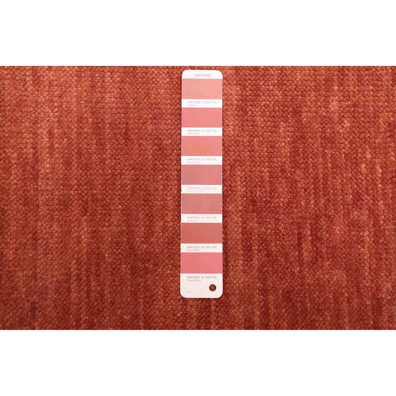 ECARPETGALLERY Hand-knotted Pak Finest Gabbeh Copper Wool Rug - 10'0 x 14'1