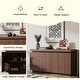 preview thumbnail 4 of 5, Modern 58.3" Sideboard Buffet Cabinet with 4 Doors, Textured Accent Storage Cabinet for Dining Room, Kitchen, Entryway