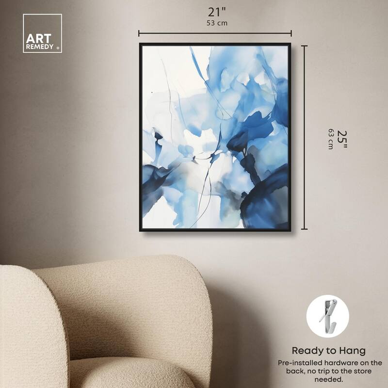Fleur Bleue II Canvas by Art Remedy