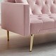 preview thumbnail 3 of 13, Versatile Convertible Folding Futon Sofa Bed, Features Adjustable Backrest and Stylish Gold Legs.