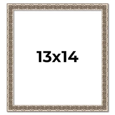 13x14 Frame Silver Versailles Ornate Solid Wood Picture Frame | 1 Inch