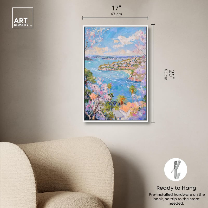 Hillside Harbor View I Canvas by Art Remedy