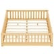 preview thumbnail 8 of 26, Queen Size Pine Wood Floor Bed with Safety Guardrails and Door for Kids, Boys, Girls, Bedroom