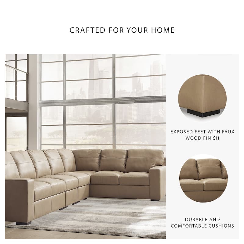 Signature Design by Ashley Bandon Brown 4-Piece Sectional - 153"W x 100"D x 41"H