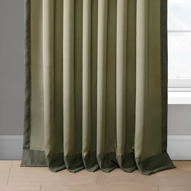 Exclusive Fabrics Faux Linen Room Darkening Curtain (1 Panel)