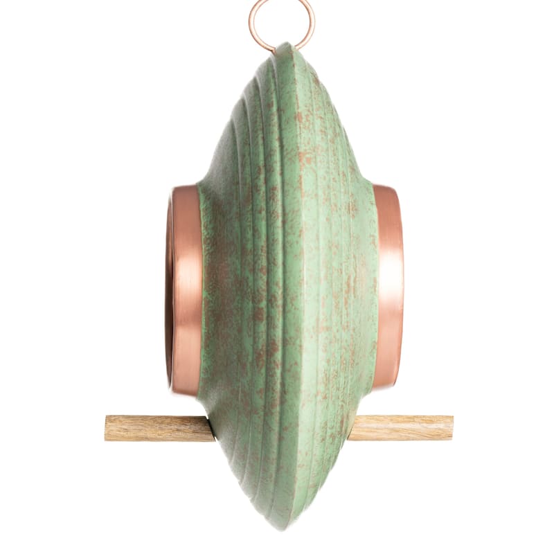 Verde Fly-Thru ™ Bird Feeder, Copper Accents, Multiple Perches by Good Directions