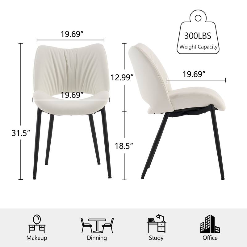 Modern Dining Kitchen Chairs Set of 2 Loads up to 300lbs