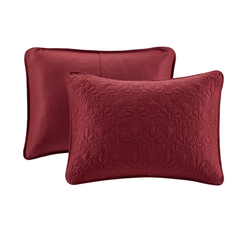 Madison Park Mansfield Reversible Oversized 3-piece Solid Texture Bedspread Quilt Set with Matching Shams