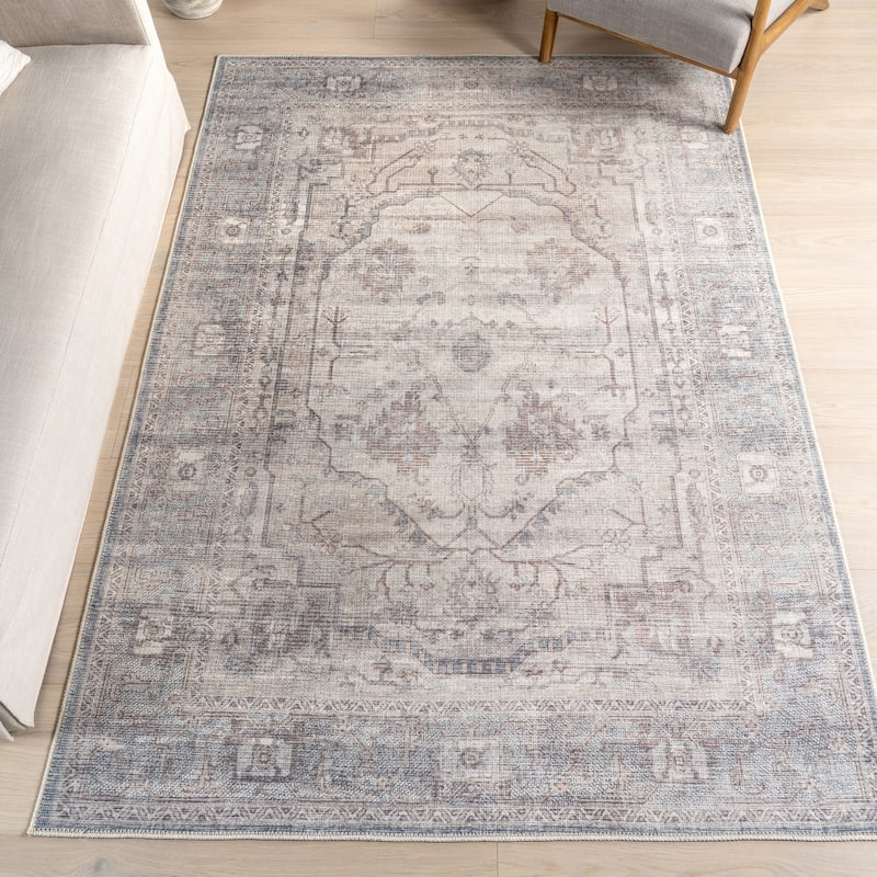 Nuloom Green Haven Collection Recycled Cotton Machine Washable Area Rug - 5' x 8' - Beige - Rectangle