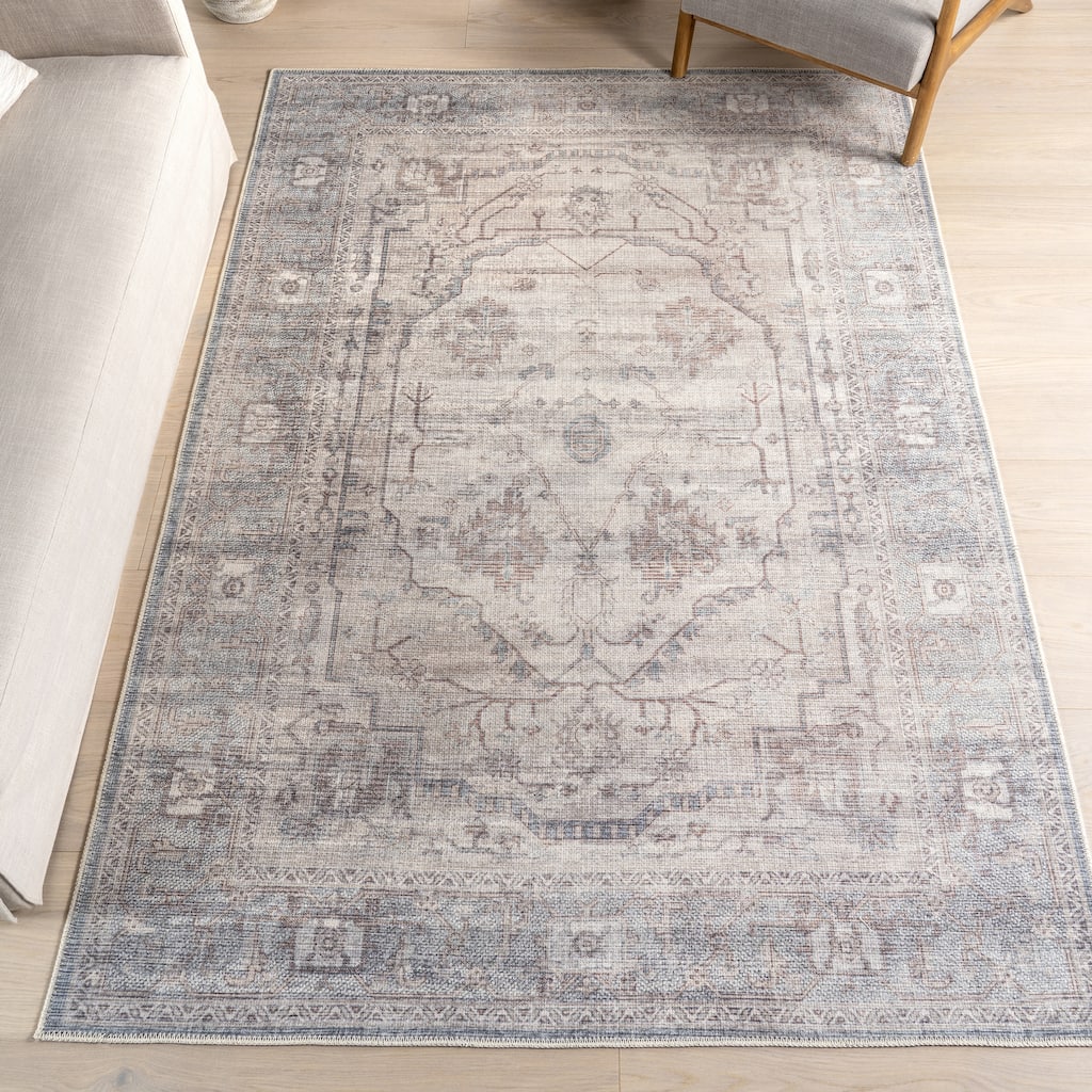 Nuloom Green Haven Collection Recycled Cotton Machine Washable Area Rug