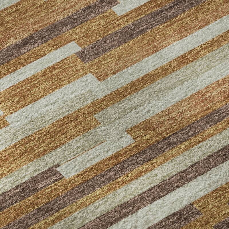 Premium Washable Super Soft Geo Stripes Mayfield Rug