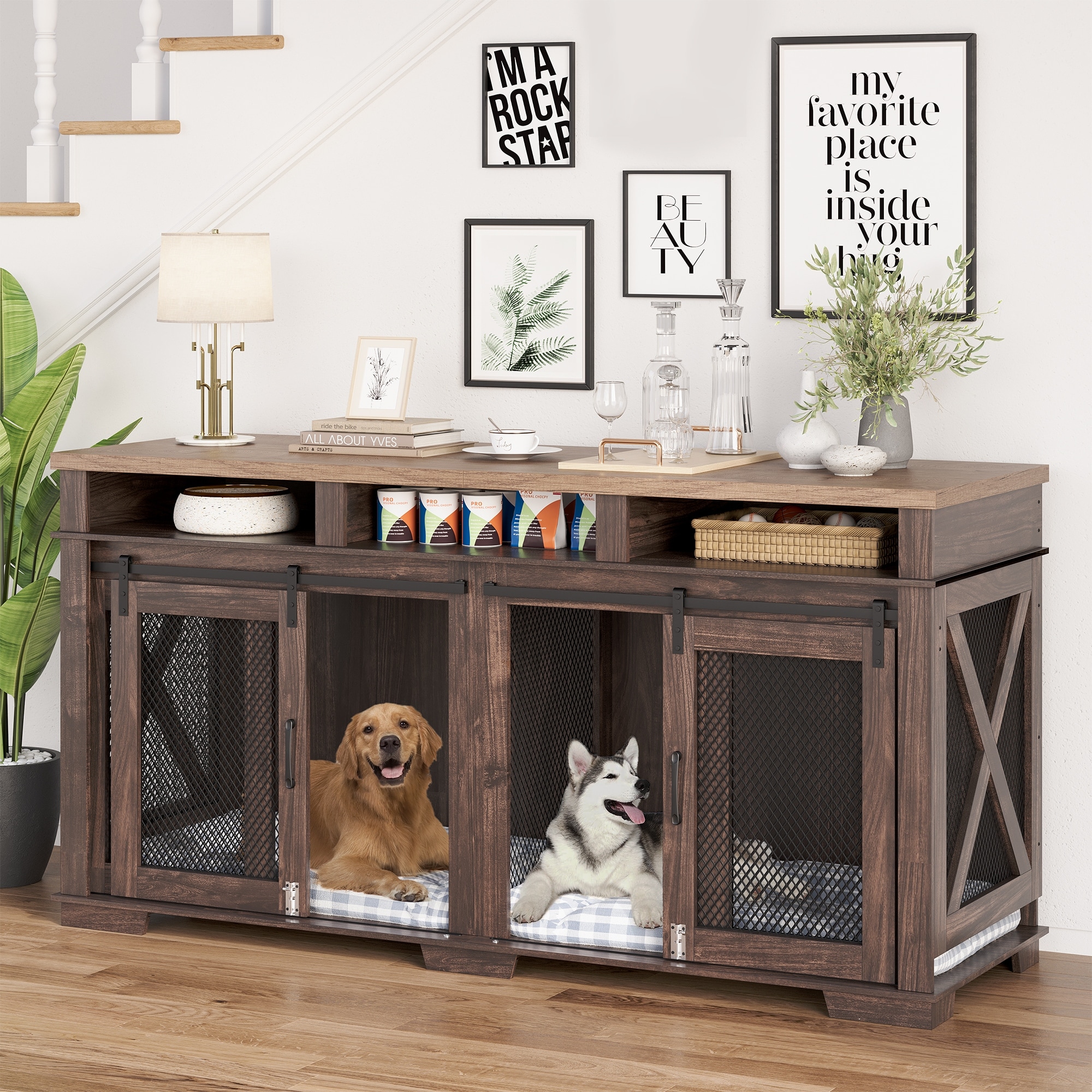 2 room dog crate shop