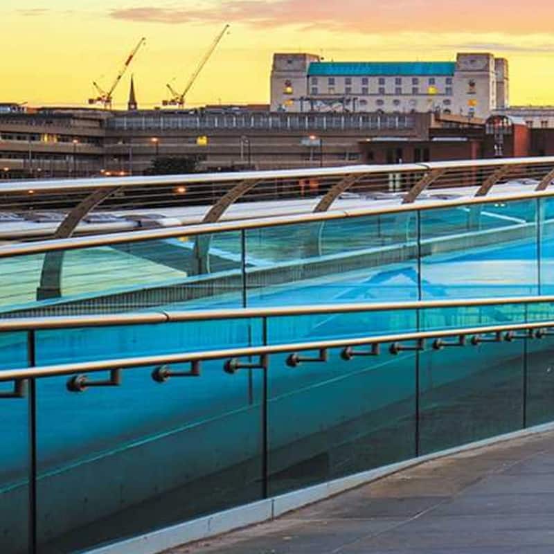 HomeRoots Set of Three Blue Gray And Yellow Acrylic Square Hanging Wall Decor