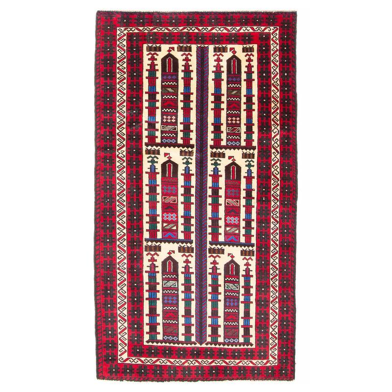 ECARPETGALLERY Hand-knotted Teimani Cream Wool Rug - 3'5 x 6'8 - 3'5 x 6'8 - Cream
