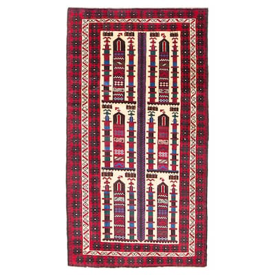 ECARPETGALLERY Hand-knotted Teimani Cream Wool Rug - 3'5 x 6'8