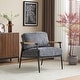 preview thumbnail 1 of 63, 27.56" Modern Accent Chair with Plush Cushions, Metal Frame, and Wooden Armrest Design -for Living Room, Bedroom Grey