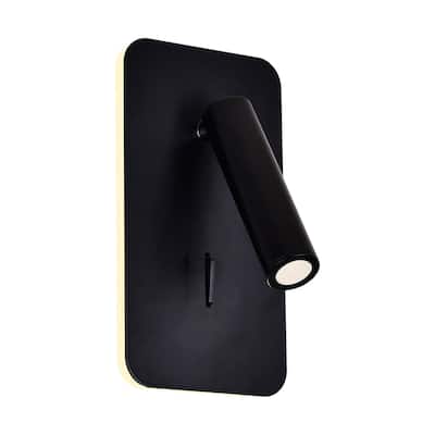 Private I LED Sconce With Matte Black Finish - Matte Black