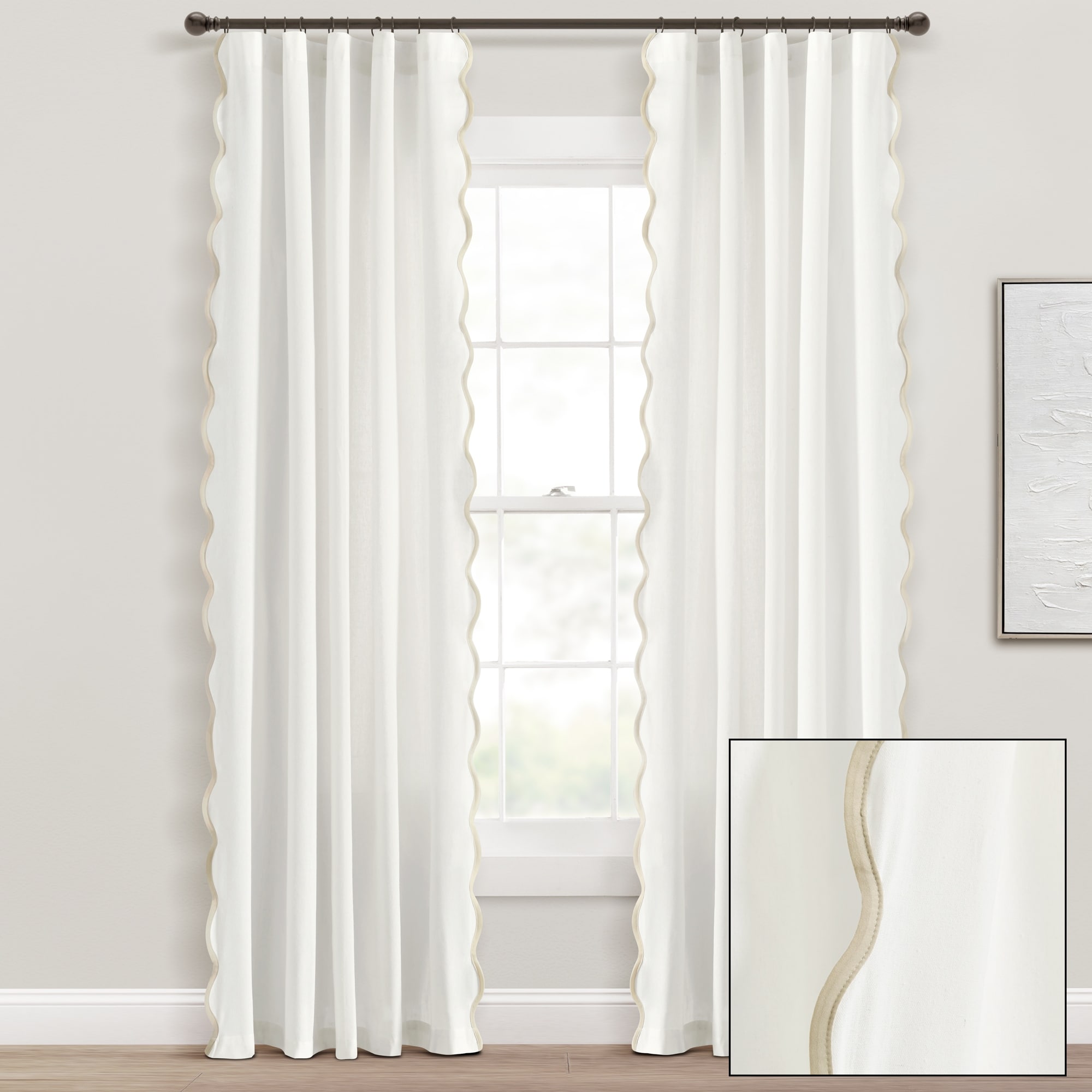 Lush Decor シアーカーテン Amazon.com: Lush Decor Leah Floral Sheer Window Curtain