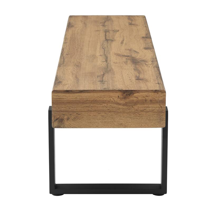 59" Wood Bench for End of Bed, Farmhouse Kitchen Dining Bench