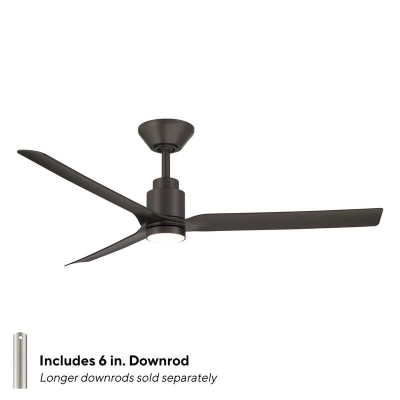 Smooth Indoor or Outdoor 3-Blade 52in Smart Ceiling Fan