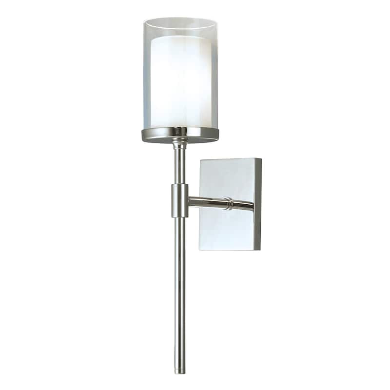 Kimberly 16.75'' High 1-Light Sconce - Chrome - 16.75 inch Tall - Brushed Chrome - 16.75 inch Tall