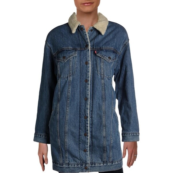 levi's shearling denim jacket womens