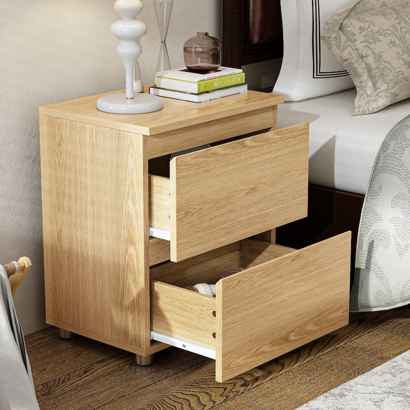 18.9'' Tall 15.7"W 2 - Drawer Nightstand Chest End Table