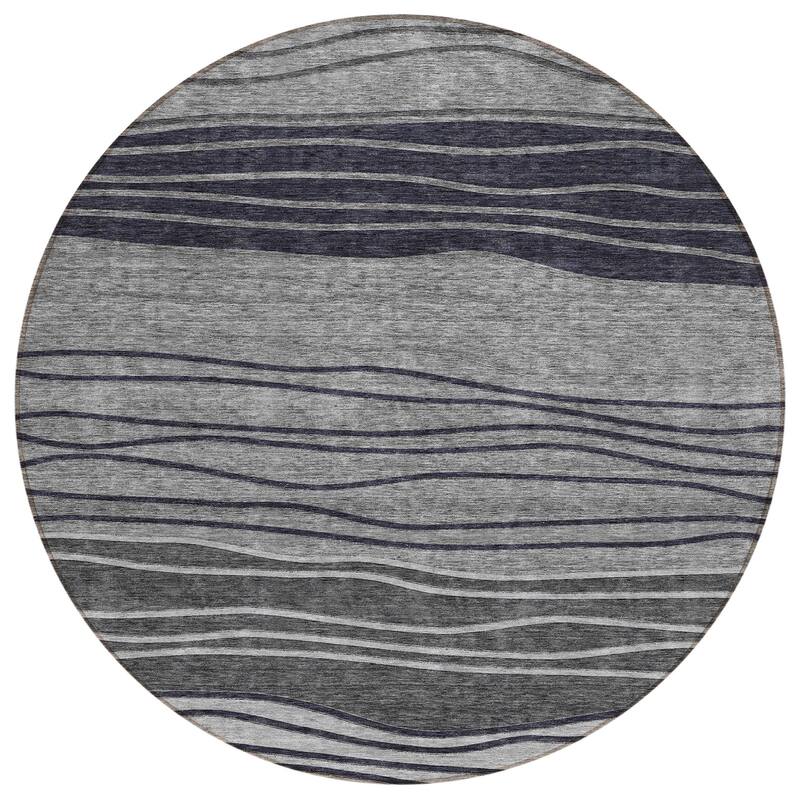 Machine Washable Indoor/ Outdoor Chantille Modern Stripes Rug