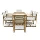 preview thumbnail 9 of 37, 7 Pcs Outdoor Patio Dining Table and Chair Set, All-Weather Patio Furniture Set, Dining Table with Umbrella Hole and 6 Chairs