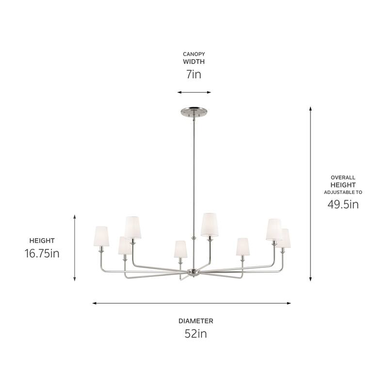 Kichler Lighting Pallas 52 in. 8-Light Chandelier