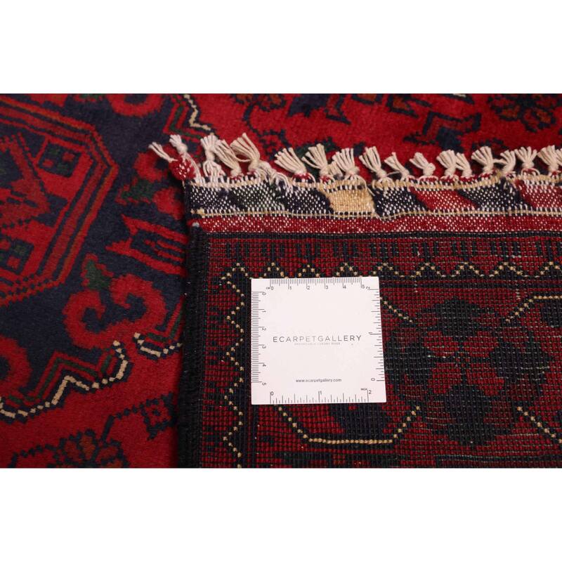 ECARPETGALLERY Hand-knotted Finest Khal Mohammadi Red Wool Rug - 2'9 x 6'4