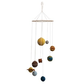 Wool Felt Planets Mobile - 12.0"L x 8.0"W x 36.0"H