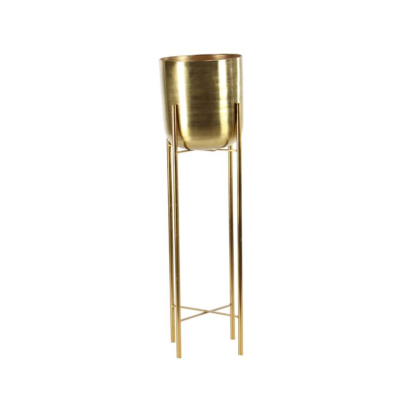Modern Metallic Glam Planter Collection - Set of 2 - Multiple Sizes - Gold, Silver, White or Black