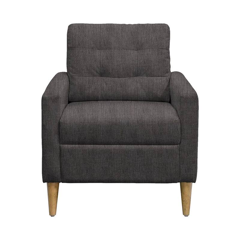 Tufted Accent Chair with Wood Legs