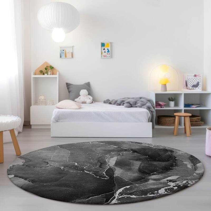 Baro Unique Abstract Weather Resistant Sleek Contemporary Outdoor Rug