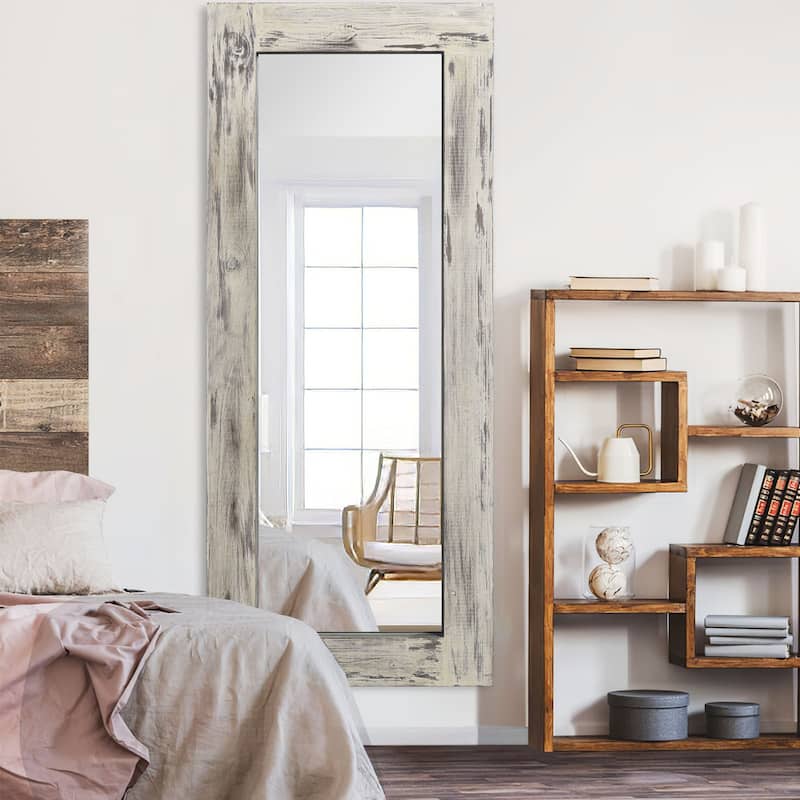 Vintage Wood Framed Dressing Mirror Floor Mirror Farmhouse
