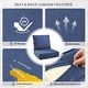 preview thumbnail 9 of 121, Gymojoy 24"x22"x6" Patio Thick Cushions & Pillows Set - Deep Seat Indoor/Outdoor Water & Fade Resistant