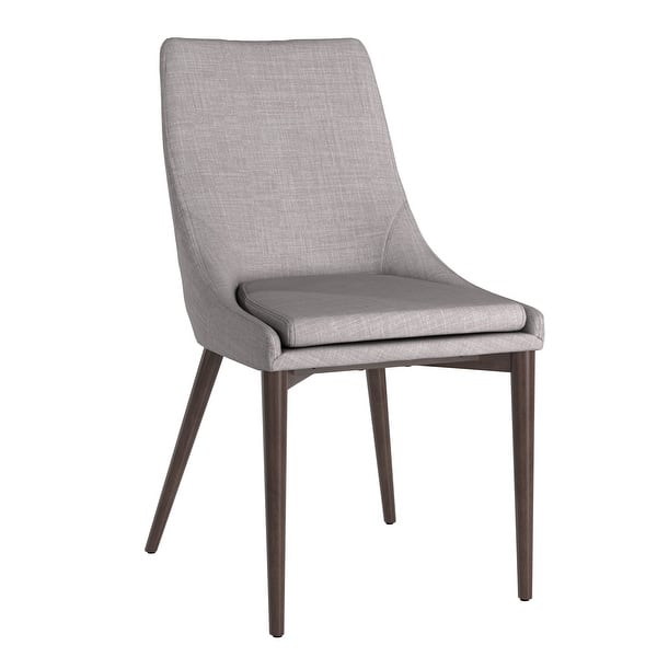 slide 12 of 13, Sasha Mid-century Grey Fabric Upholstered Tapered Leg Dining Chairs (Set of 2) iNSPIRE Q Modern Grey