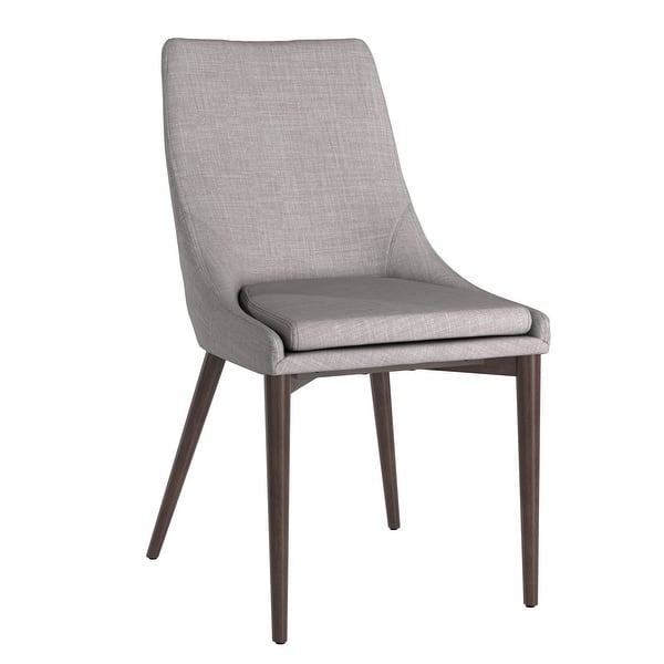 slide 2 of 13, Sasha Mid-century Grey Fabric Upholstered Tapered Leg Dining Chairs (Set of 2) iNSPIRE Q Modern Grey