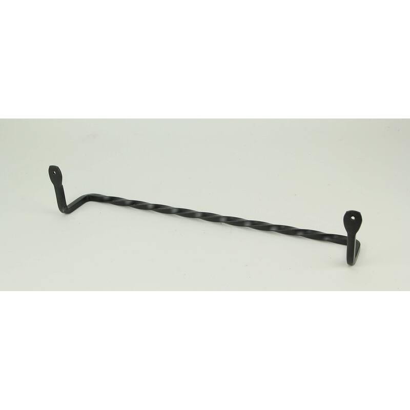 Hand Forged Wrought Iron Wall Mount Towel Holder Primitive Decor 17In - 3.25 X 17.25 X 2.75 inches