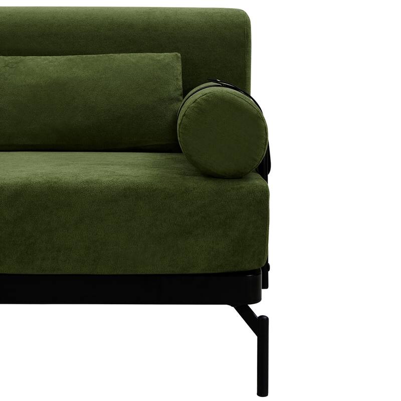 59 Inch Sofa Couch 2-Seater Sofa with Flexible USB Ports