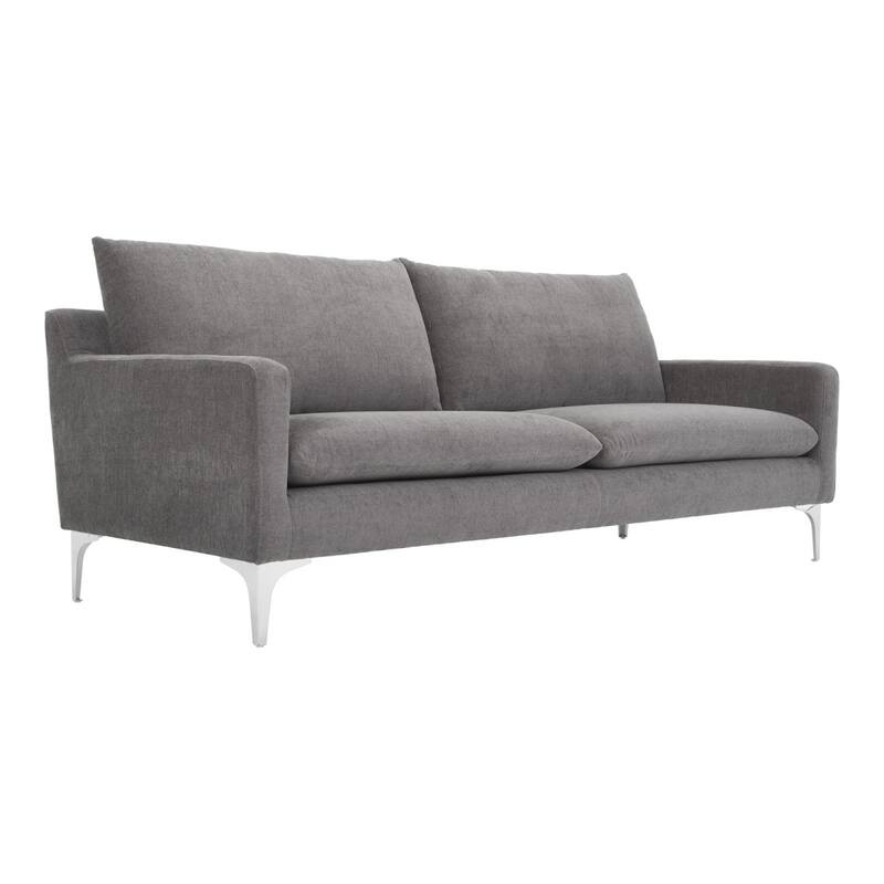 Aurelle Home Paul Modern Round Arm Sofa