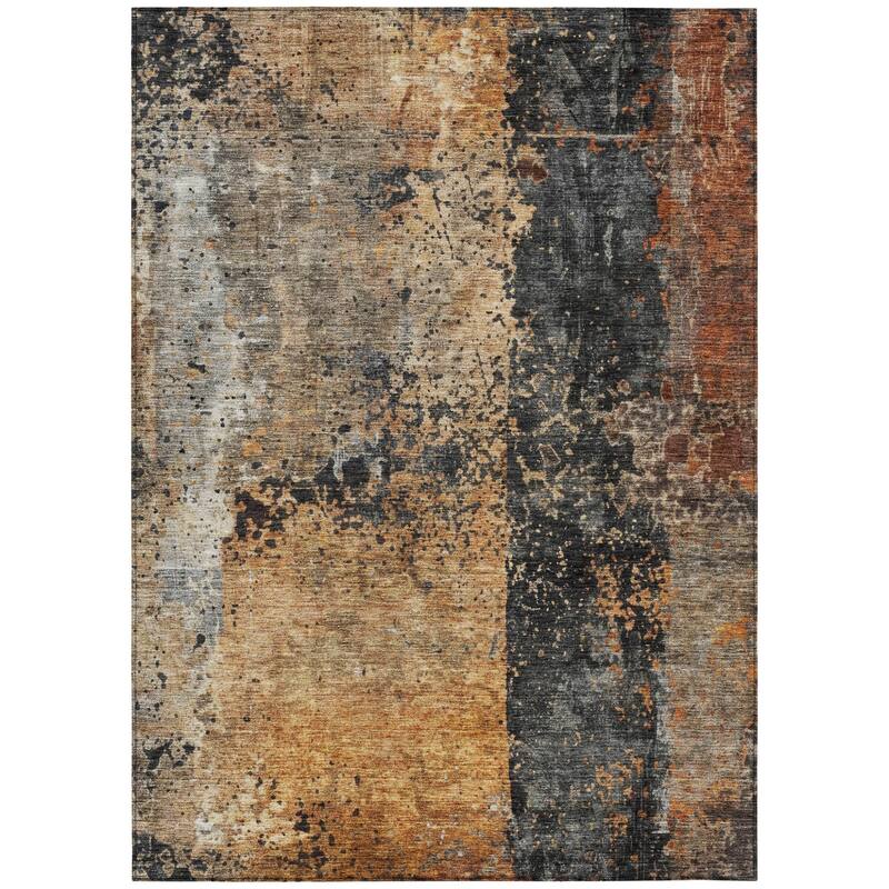HomeRoots Abstract Transitional Rectangle Outdoor Rug