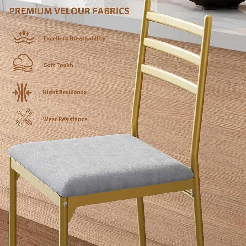 Faux Leather Upholstered 22 Inch Counter Height Barstools Set of 4