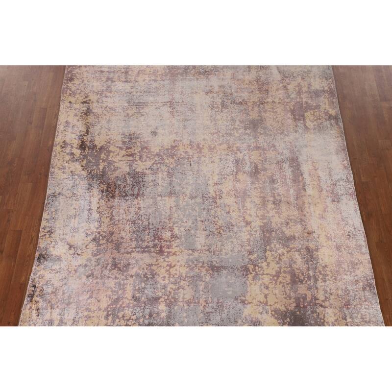 Multi-Color Modern Abstract Oriental Area Rug Handmade Wool Carpet - 6'7"x 9'10"